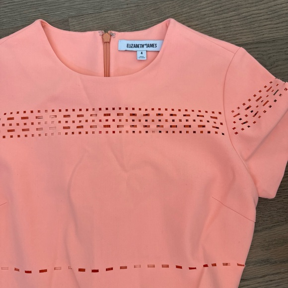 Elizabeth and James Peach Laser-Cut Mini Dress - Picture 2 of 2